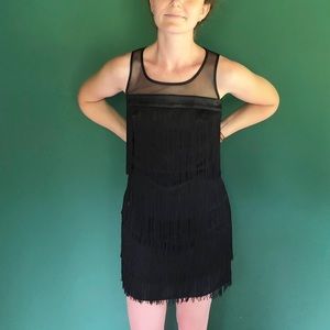 Little Black Flapper Dress 1920s Gatsby S